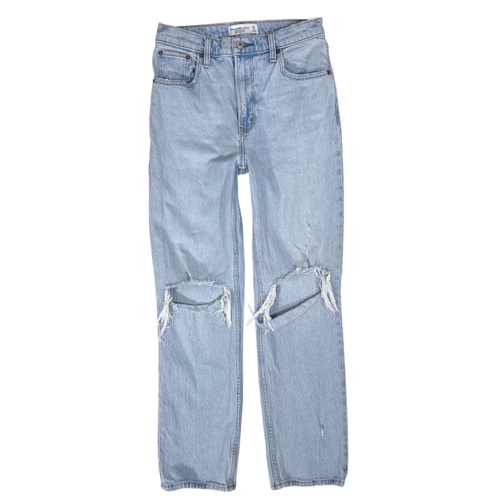 Abercrombie 90s Straight Jeans 27 4 S High Rise Mall Vibes Y2K Grunge A&F Short